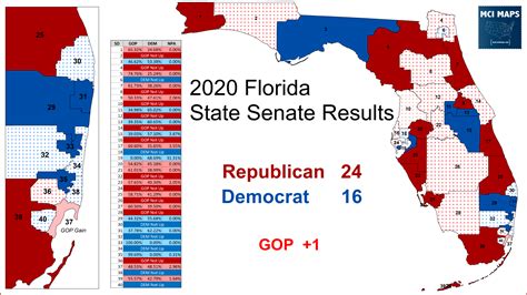 How Florida’s State Senate Districts Voted in 2020 - MCI Maps ...