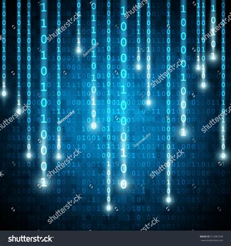 Vector Matrix Style Binary Background Falling Stock Vector (Royalty ...