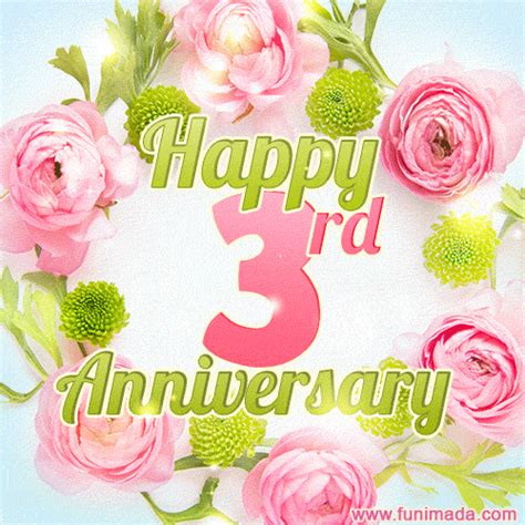 Happy 3rd Anniversary GIFs | Funimada.com