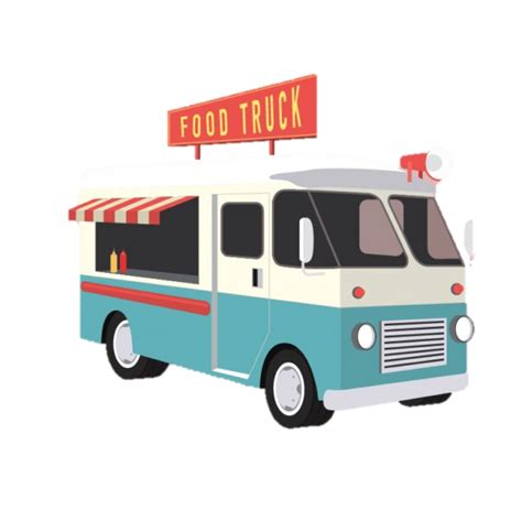 Food Truck Clip Art - Flat Food Truck Vector Illustration - Download Free ... : Download food ...