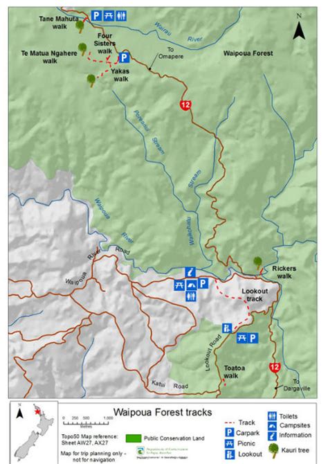 Waipoua Forest Map - The Trusted Traveller