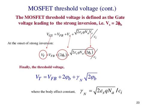 15 mosfet threshold voltage