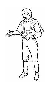 Pioneer Boy Clip Art Sketch Coloring Page sketch template