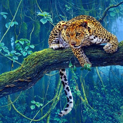 Jungle Tree Branch Big Cat #Apple iPad Air #TabletWallpaper ~ #iPadAir #nature #SNRTG | Jaguar ...