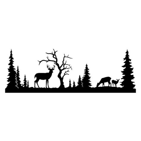 Deer Buck Clipart Silhouettes Scene Eps Dxf Pdf Png Svg Ai - Etsy