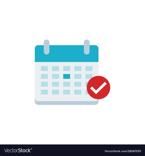 Calendar reminder date flat style Royalty Free Vector Image