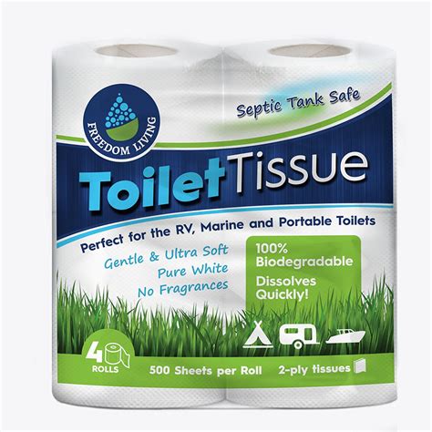 Septic Tank Safe Toilet Tissue Paper (4 Pack) – Freedom Living Gear