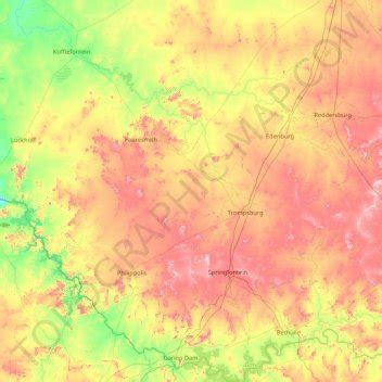 Kopanong Local Municipality topographic map, elevation, terrain