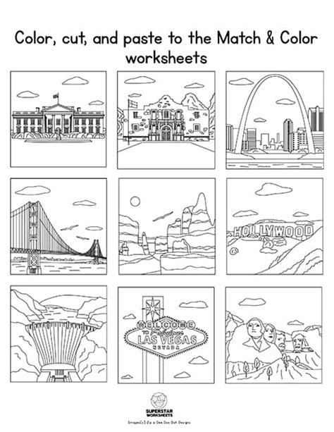 United States Landmarks Worksheet