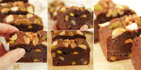 dailydelicious: Mixed nuts Brownies: Delicious chocolate brownies, one ...