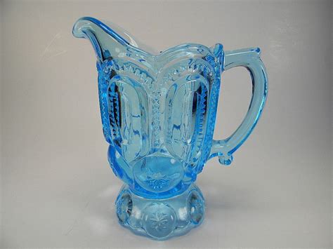 Vintage Ice Blue Moon & Stars Milk Pitcher: 100249: Removed | Blue ...