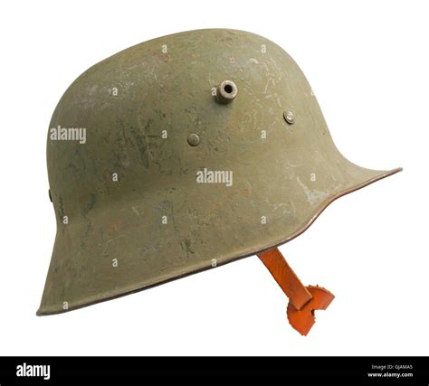 A German World War One (Stahlhelm M1918) military helmet Stock Photo ...