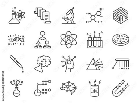 Data science icon set. Included the icons as user algorithm, big data, procedure, science, test ...