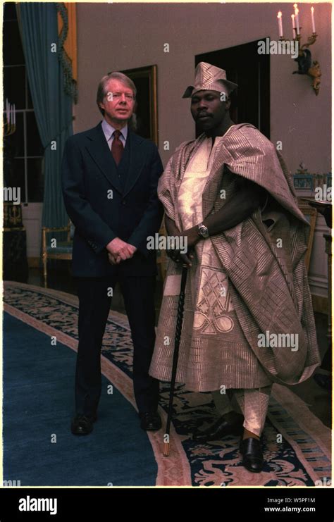 Jimmy Carter with Lt. Gen. Olusegun Obasanjo of Nigeria Stock Photo - Alamy