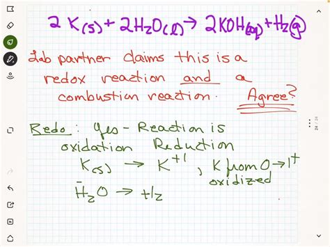 SOLVED: When potassium metal is placed in water, a large amount of ...