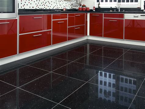 Black Sparkle Floor Tiles Homebase | Black kitchen floor tiles, Black floor tiles, Tile floor