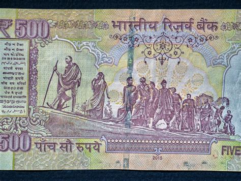 Mahatma Gandhi on 500/-rupee Note Demonetized Bank Note Studio Shot ...