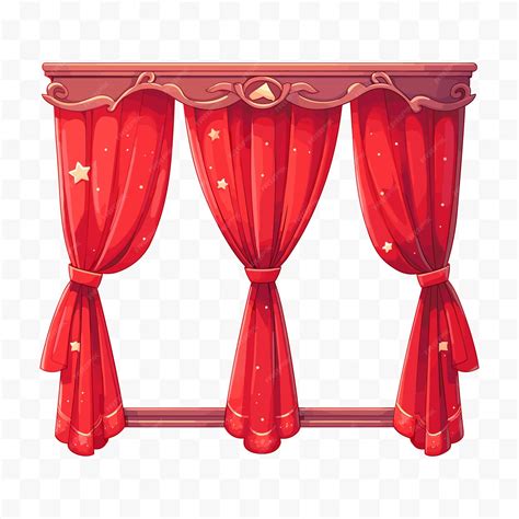 Premium Vector | Curtain vector illustration Red curtains