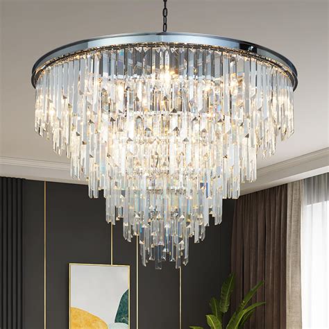 Chrome Top K9 Crystal Chandelier Modern Lighting Fixture, 24 Lights ...