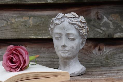 Boho Decorative Cement Venus Vase Greek Goddess Vase Bohemian - Etsy UK | Greek flowers, Face ...