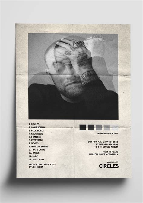 Mac Miller 'Circles' Album Tracklist Poster – The Indie Planet