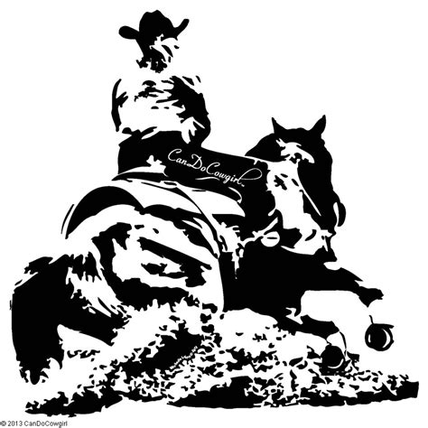 52" Horse and Rider Vinyl Decal - CanDoCowgirl