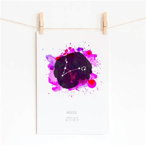 Pisces Constellation Art Print — Drawn Together Art Collective - Art Prints London