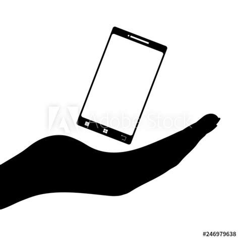 Cell Phone Silhouette Vector at Vectorified.com | Collection of Cell ...