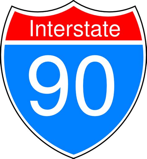 Interstate 90 Sign Clip Art at Clker.com - vector clip art online ...