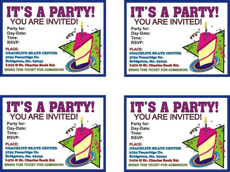 Printable Birthday Party Invitation For Free