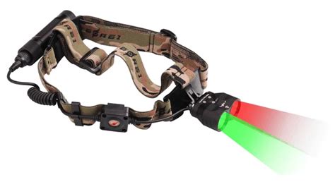 Hunting Headlamp with Red and Green LED Lights