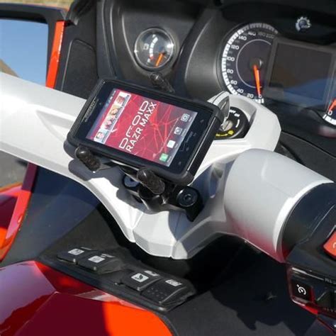 eCaddy Tri-Grip Phone Holder - Can-Am Spyder Center Mount Can Am Spyder Accessories, Bike ...