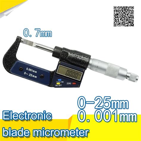 LAN&M 0 25 mm digital Blade Micrometer, blade 0.7mm digital micrometer Electronic blade ...