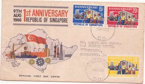 Collectible Items For Sale: Singapore First Cover stamps