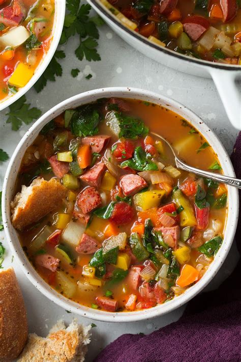 Smoked Sausage and Vegetable Soup - Cooking Classy