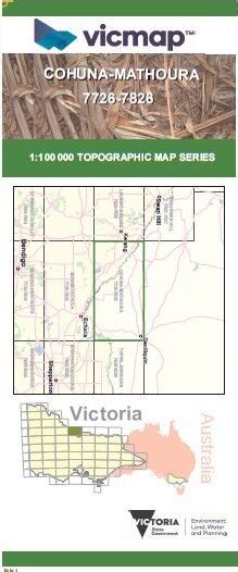 Cohuna Mathoura 1-100,000 Vicmap Topographic Map 7726-7826 - Maps ...