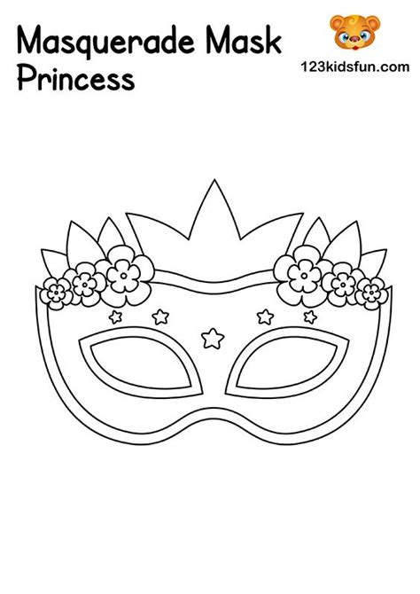 Free Printable Masquerade Masks Template | 123 Kids Fun Apps ...