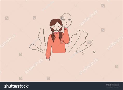 Fake Face Concept Hand Drawing Vector Stock Vector (Royalty Free) 1700600269 | Shutterstock