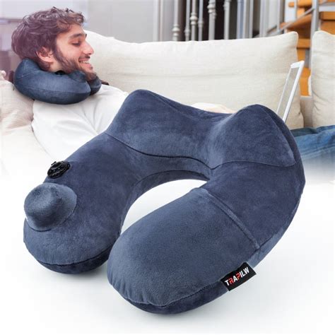 Inflatable Travel Pillow, Neck Pillow - Ergonomic, Patented