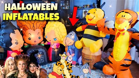 Hocus Pocus & Winnie The Pooh Halloween Inflatable Blow UPs Walmart & Home Depot Halloween 2022 ...