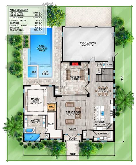 Splendid Old Florida Style House Plan - 86032BW | Architectural Designs - House Plans