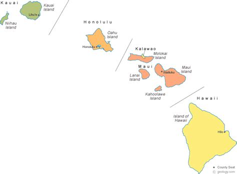 County Map Of Hawaii - Kial Selina