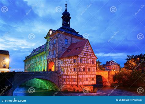 Medieval Town Hall on the Bridge Bamberg Bavaria Stock Photo - Image of bridge, ancient: 25480570