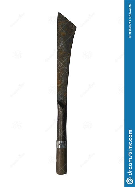 Large Rusty Old Machete Isolated on a White Background, Clipping Path ...