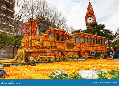 Lemon Festival (Fete Du Citron) in Menton, France Editorial Stock Image - Image of european ...