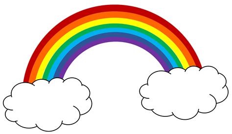 99+ Rainbow Clipart Black and White [Free Download] | Cloud Clipart | Rainbow clipart, Free clip ...