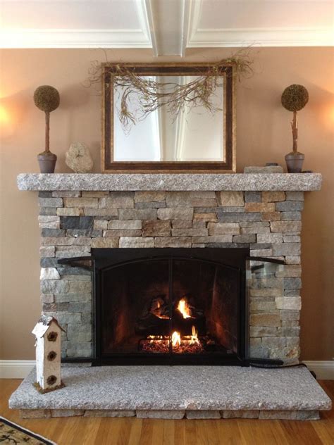 Reface Fireplace With Stone Veneer | FIREPLACE DESIGN IDEAS | Reface ...