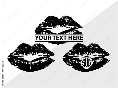 Lips Monogram, Lips Silhouette, Lips SVG, Lip Svg, Kissing Lip Svg, Sexy Lips Svg, SB00200 Stock ...