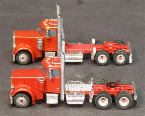 peterbilt like 3D printed N scale semi truck tractors | Semi trucks ...