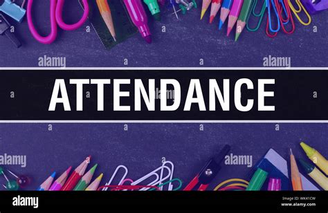 attendance text written on Education background of Back to School ...